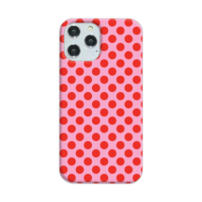 Pink and Red Spot Slim Phone Case