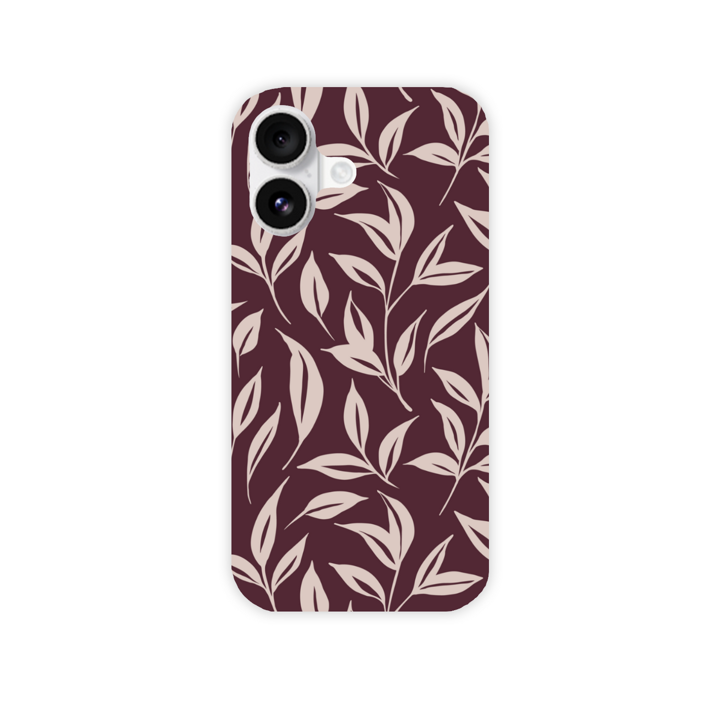 Burgundy Leaf Slim Phone Case