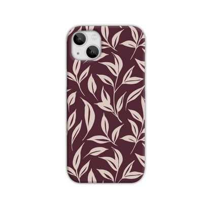 Burgundy Leaf Slim Phone Case