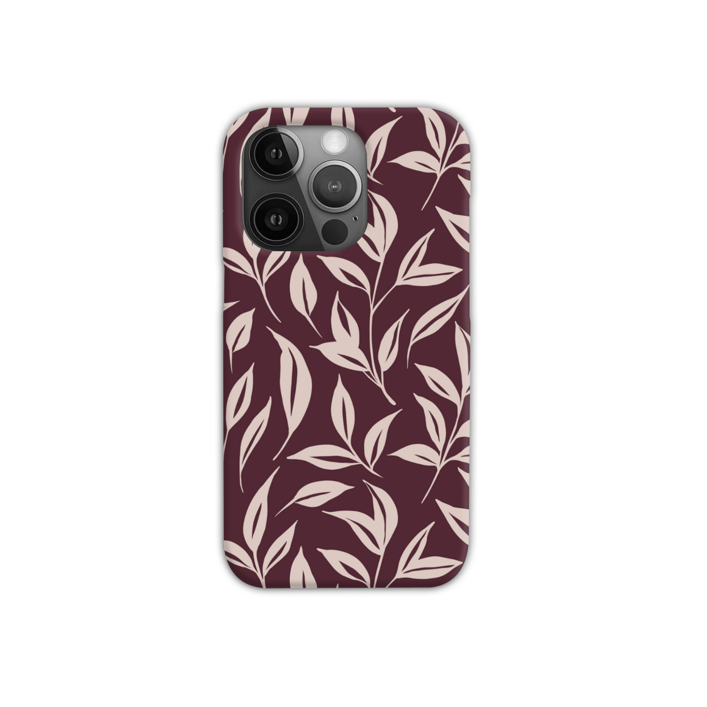 Burgundy Leaf Slim Phone Case