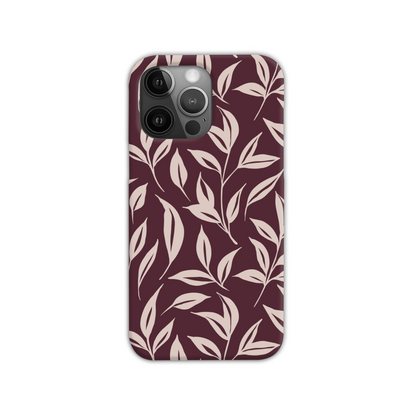 Burgundy Leaf Slim Phone Case