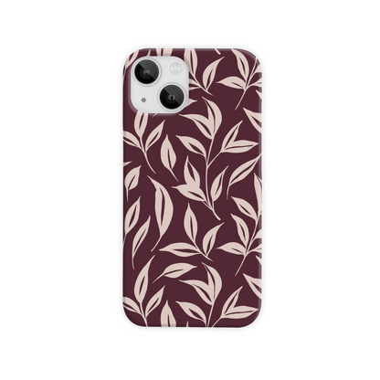 Burgundy Leaf Slim Phone Case