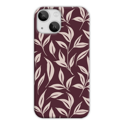 Burgundy Leaf Slim Phone Case