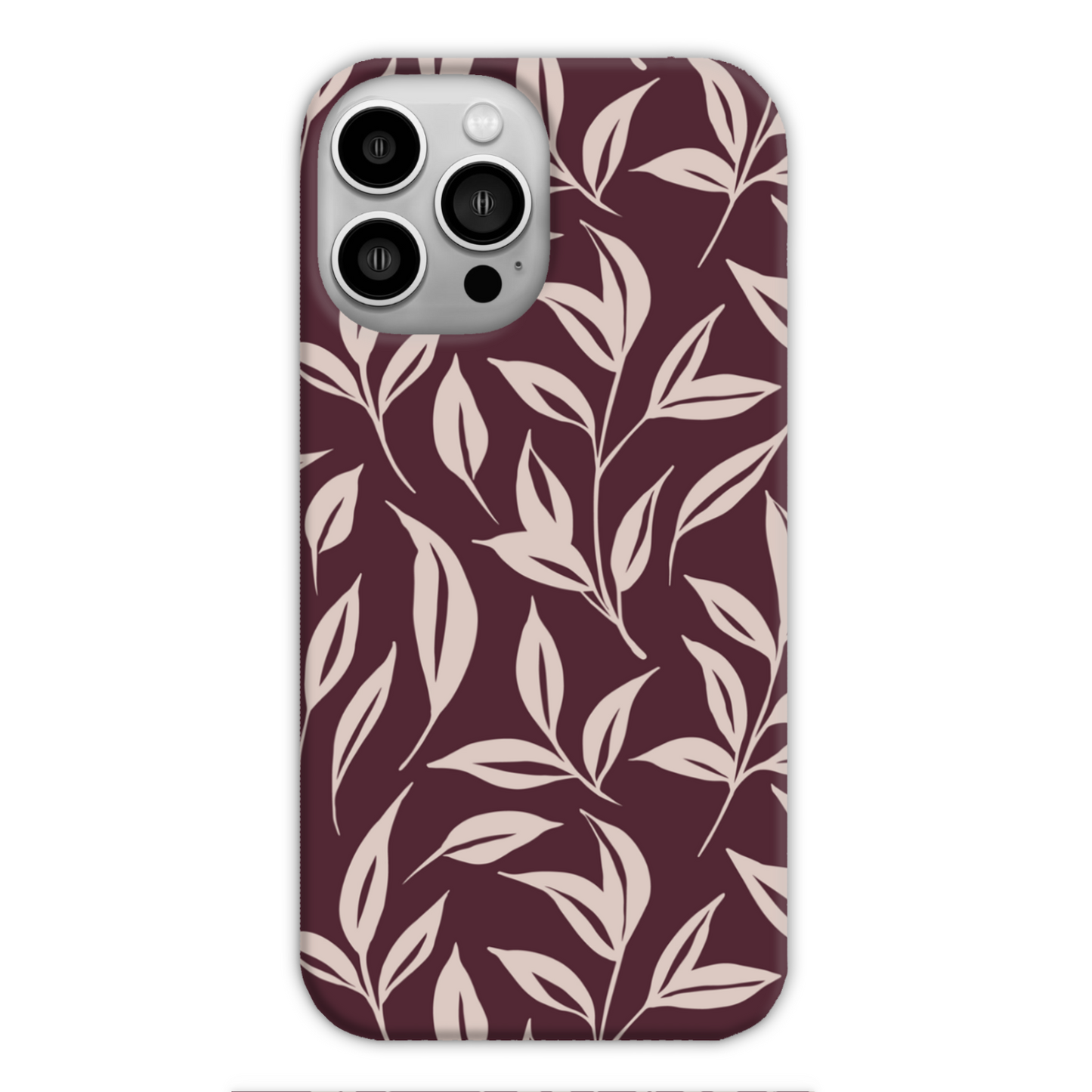 Burgundy Leaf Slim Phone Case