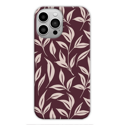 Burgundy Leaf Slim Phone Case
