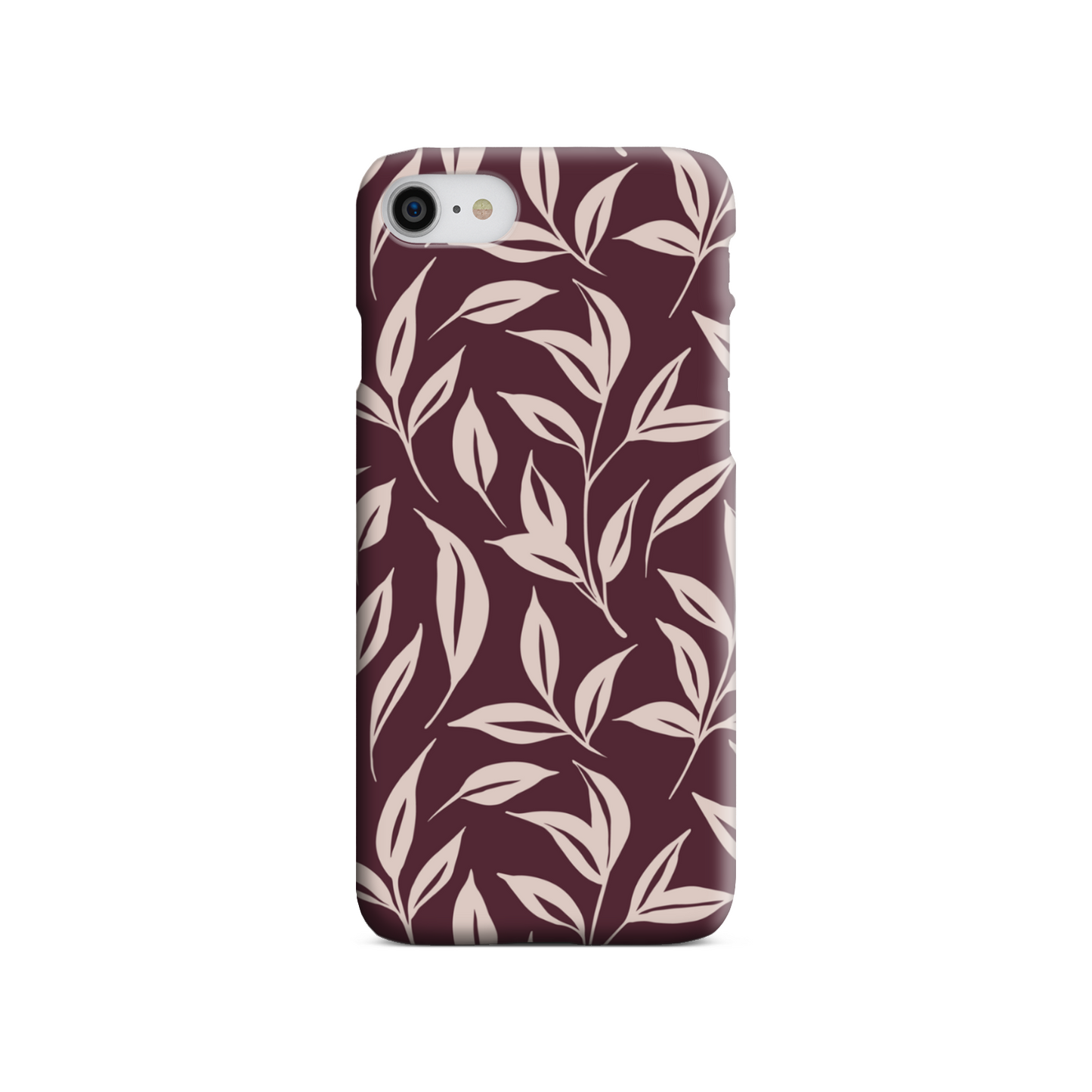 Burgundy Leaf Slim Phone Case