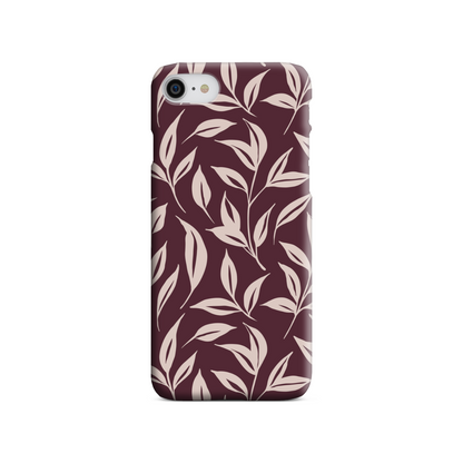 Burgundy Leaf Slim Phone Case