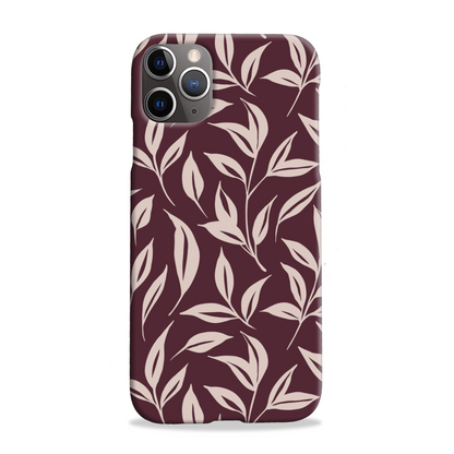 Burgundy Leaf Slim Phone Case