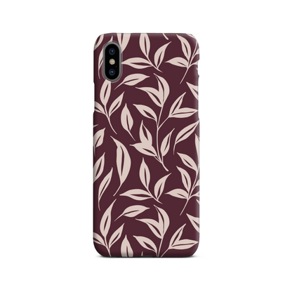 Burgundy Leaf Slim Phone Case