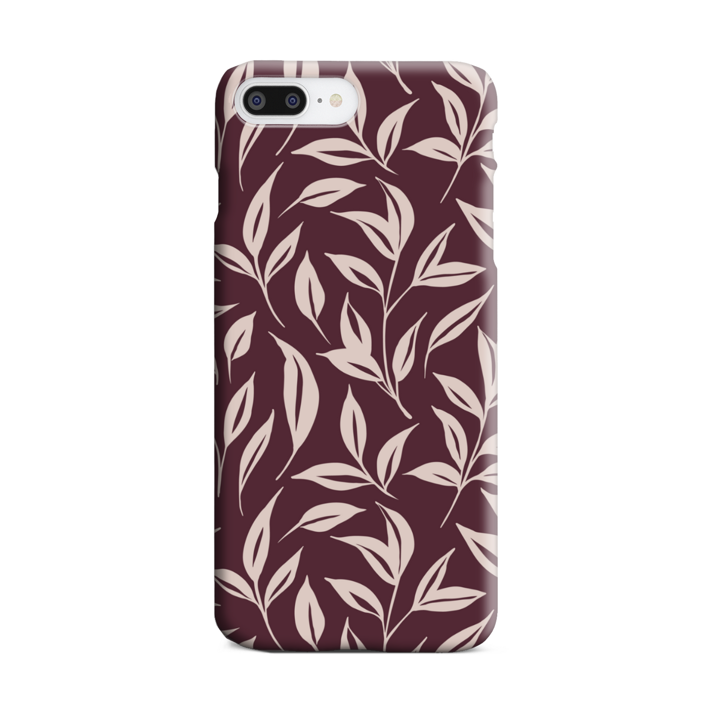 Burgundy Leaf Slim Phone Case