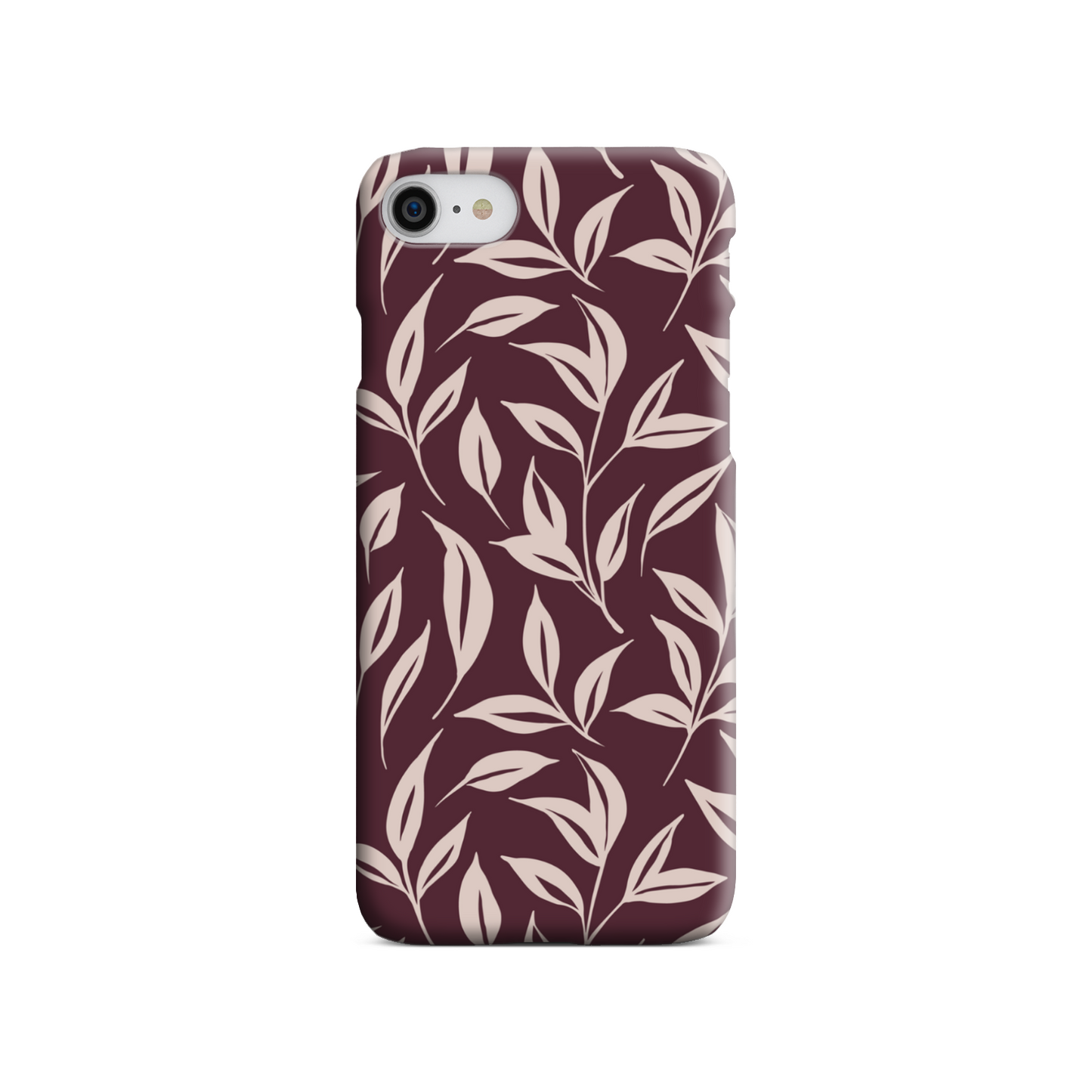 Burgundy Leaf Slim Phone Case