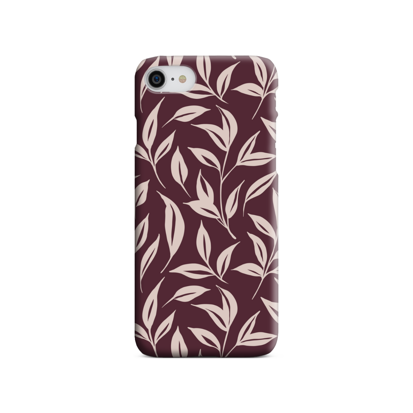 Burgundy Leaf Slim Phone Case