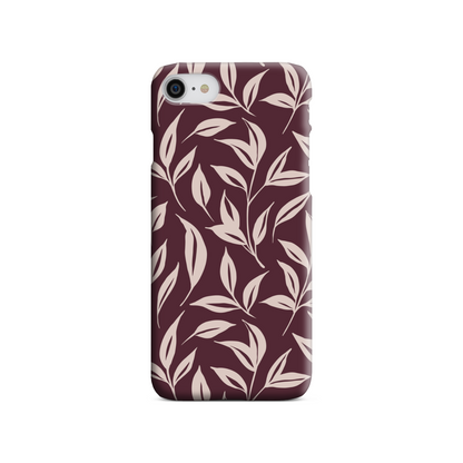 Burgundy Leaf Slim Phone Case