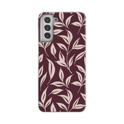 Burgundy Leaf Slim Phone Case