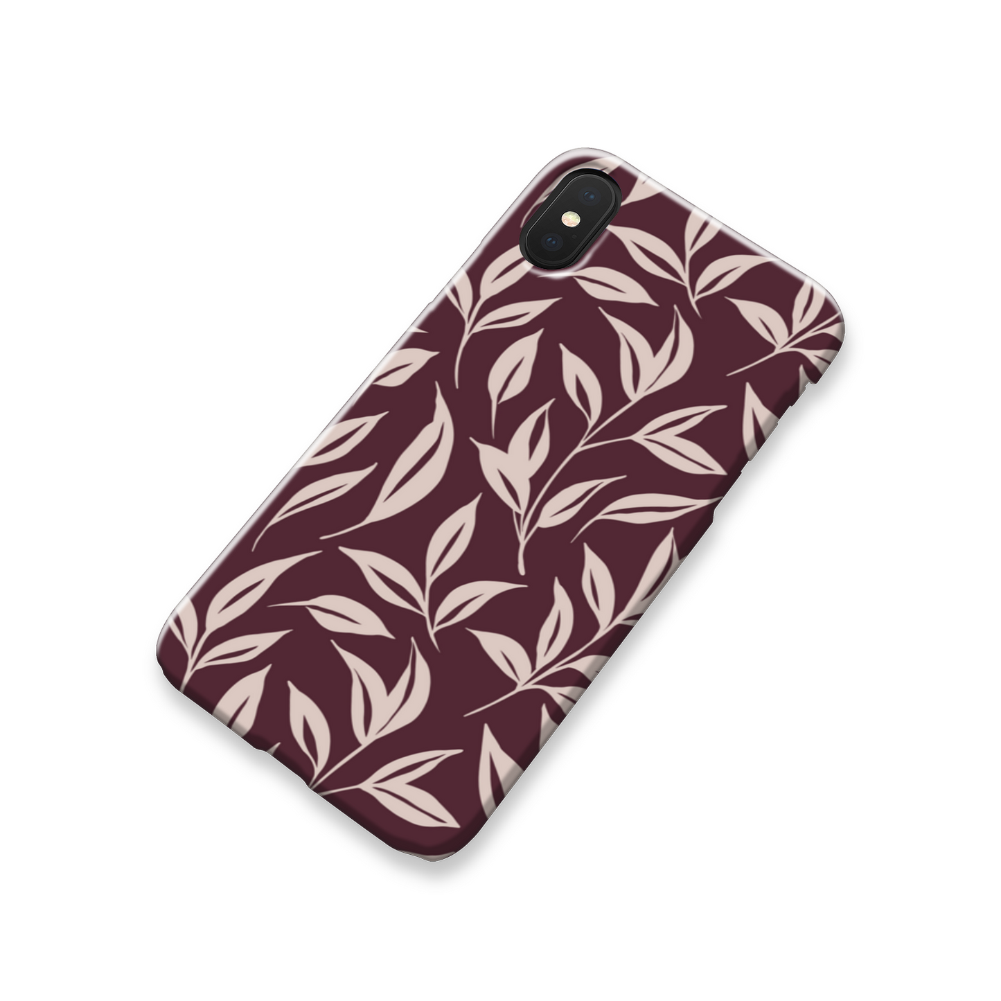 Burgundy Leaf Slim Phone Case