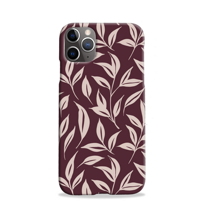 Burgundy Leaf Slim Phone Case