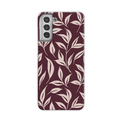 Burgundy Leaf Slim Phone Case