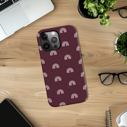 Burgundy Arches Slim Phone Case