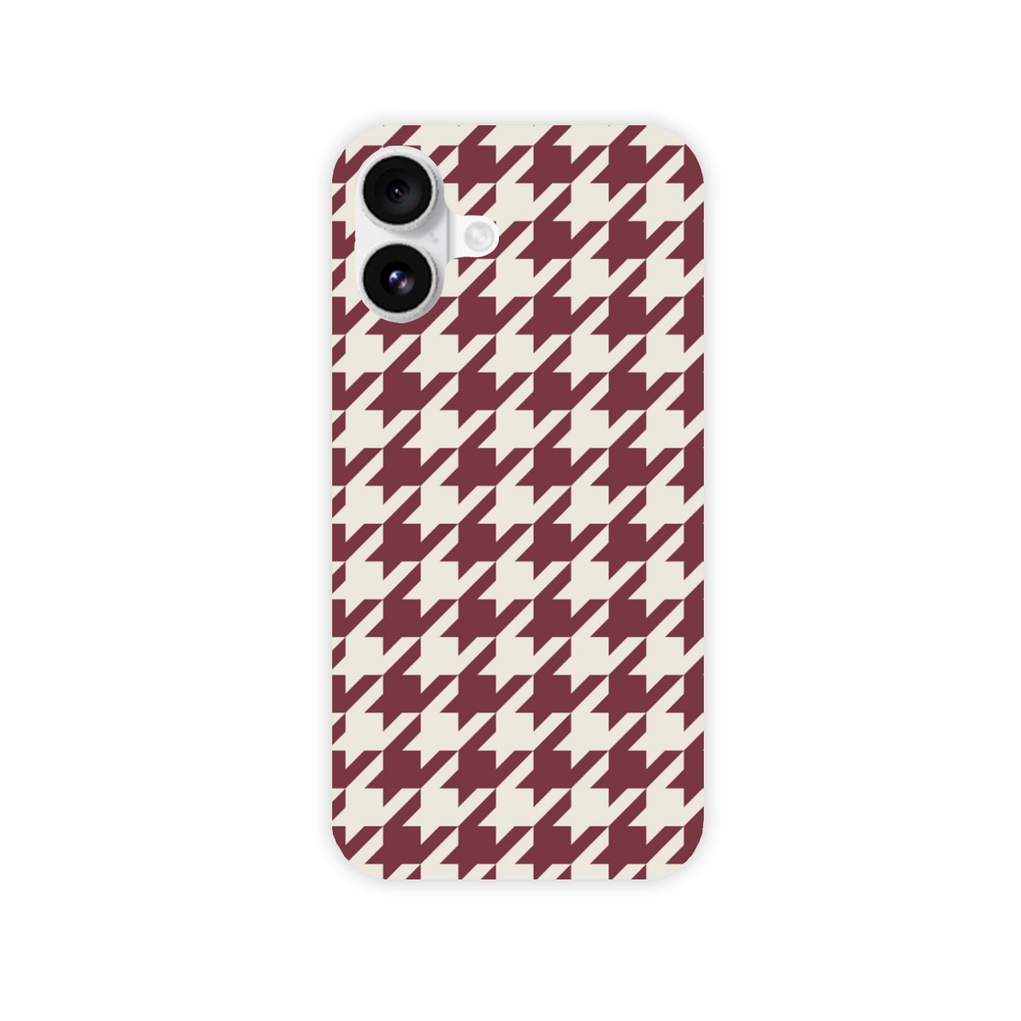 Burgundy Houndstooth Slim Phone Case