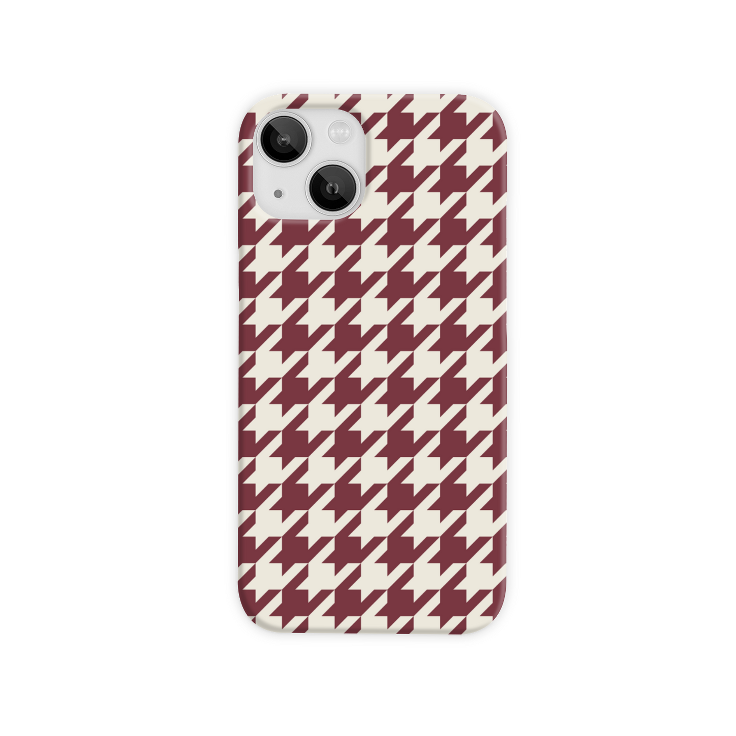 Burgundy Houndstooth Slim Phone Case