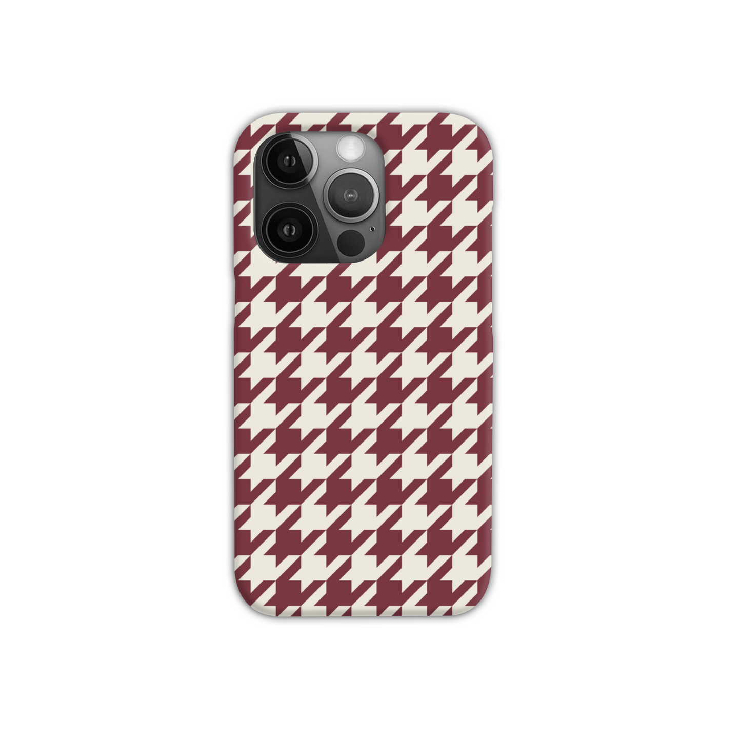 Burgundy Houndstooth Slim Phone Case