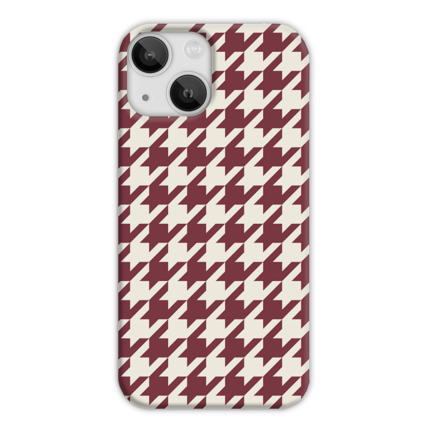 Burgundy Houndstooth Slim Phone Case