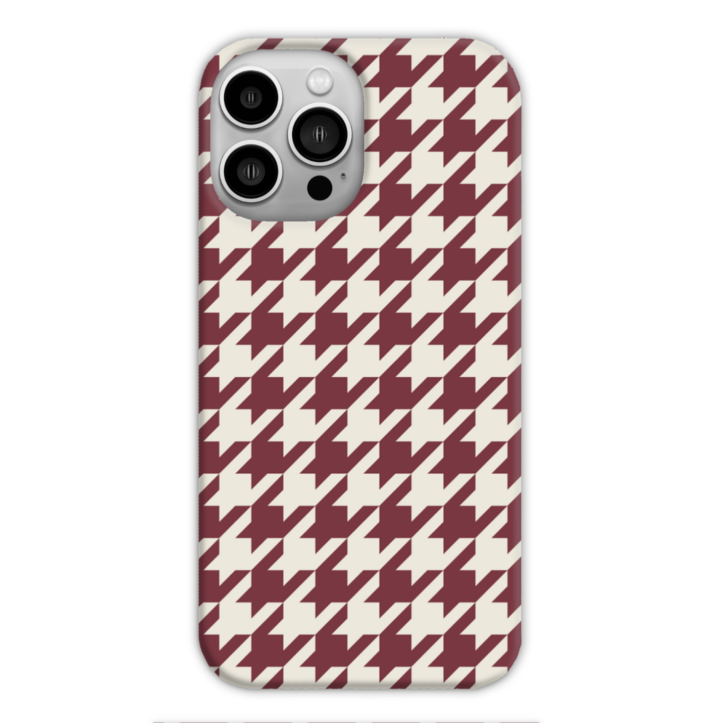 Burgundy Houndstooth Slim Phone Case