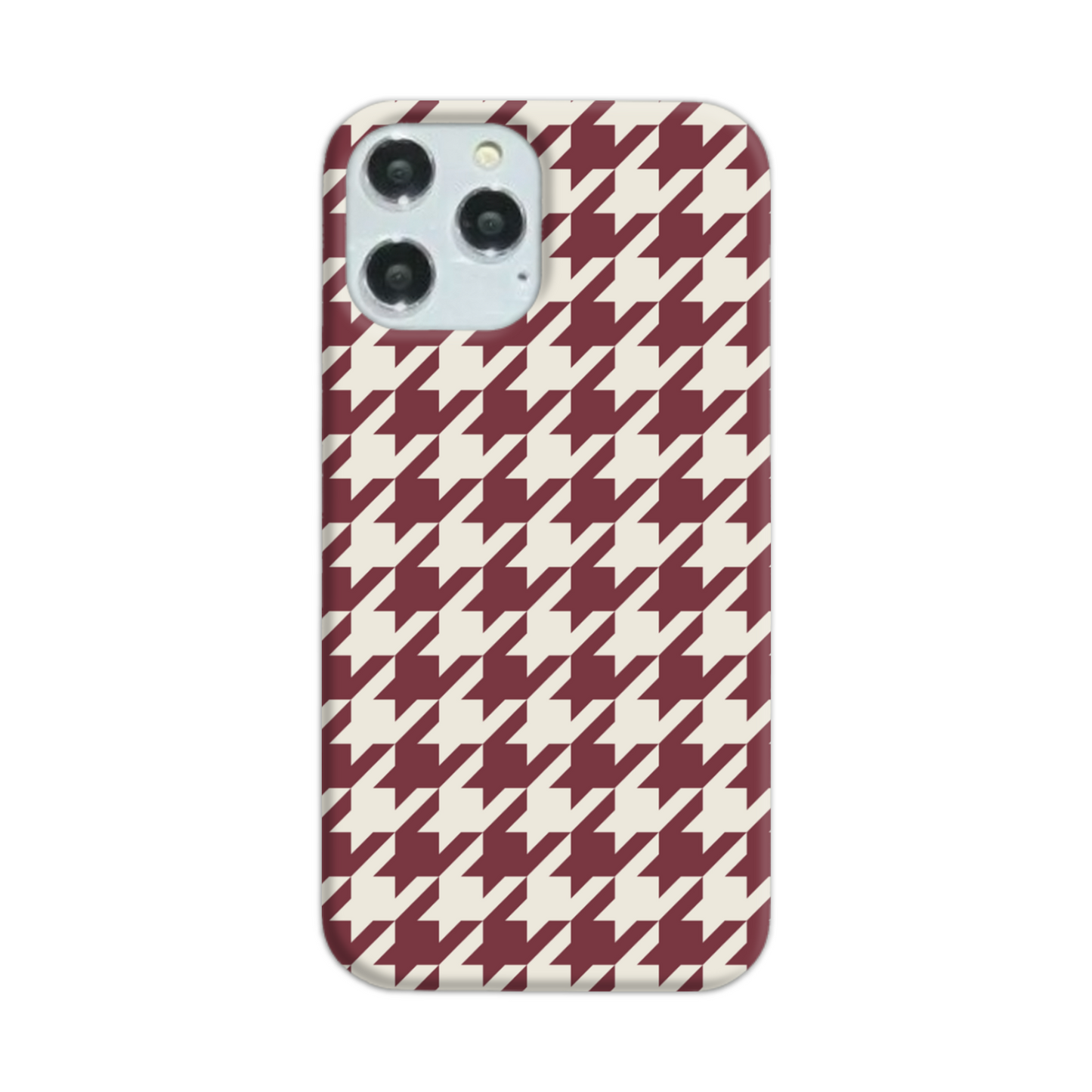 Burgundy Houndstooth Slim Phone Case