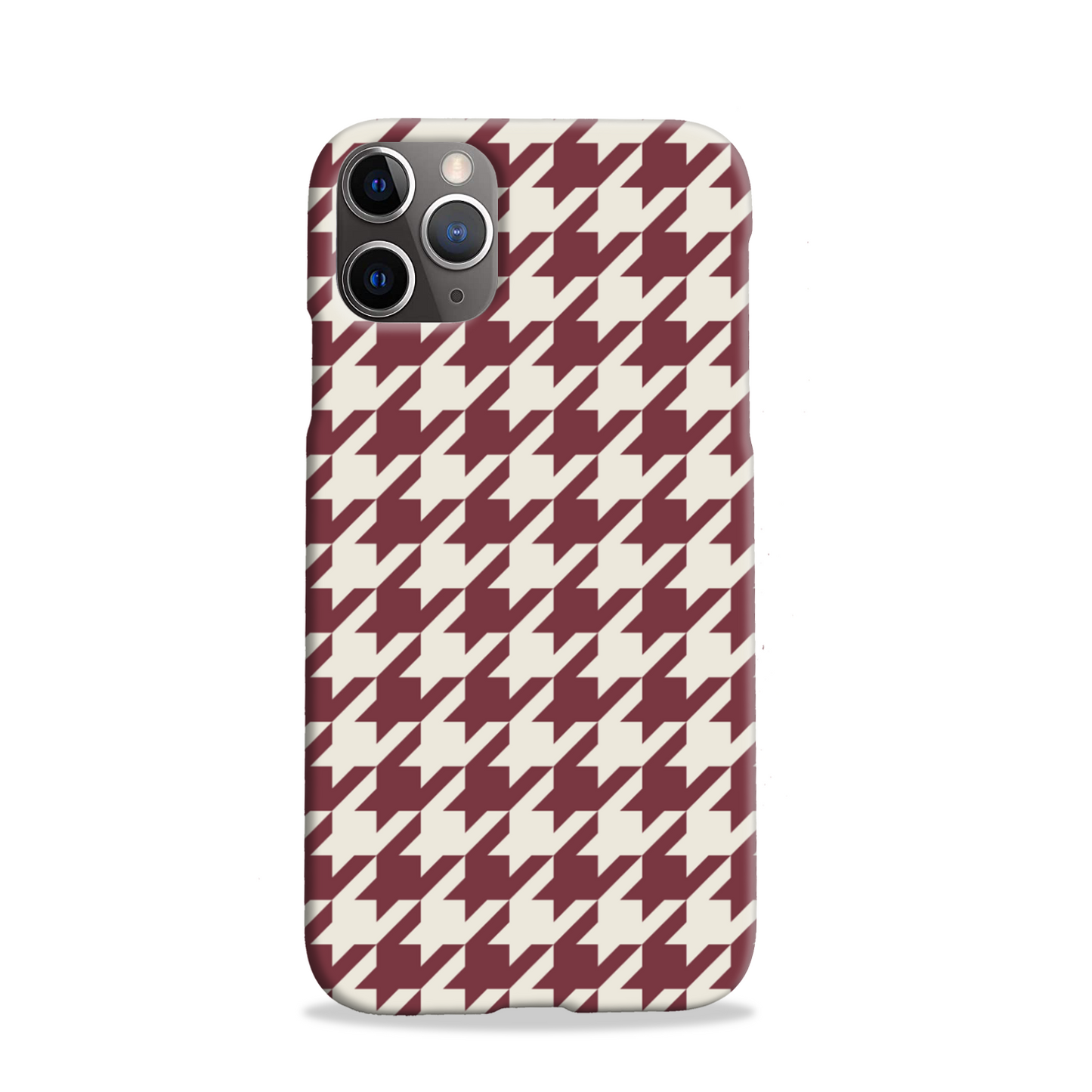 Burgundy Houndstooth Slim Phone Case