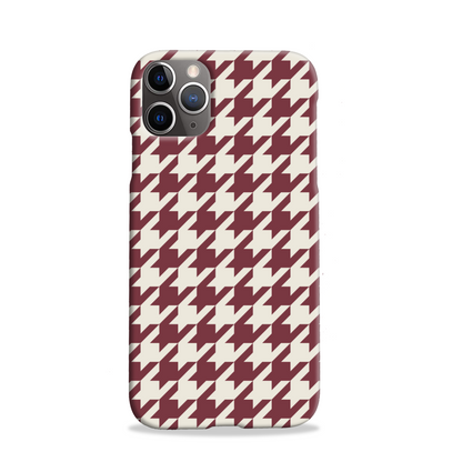 Burgundy Houndstooth Slim Phone Case