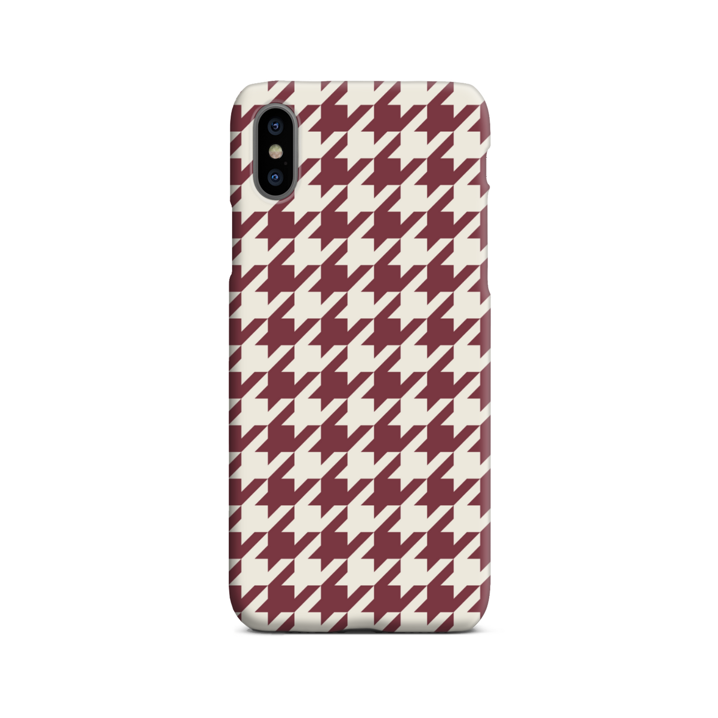 Burgundy Houndstooth Slim Phone Case