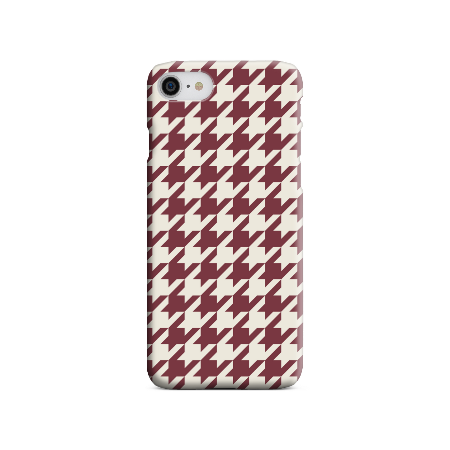 Burgundy Houndstooth Slim Phone Case