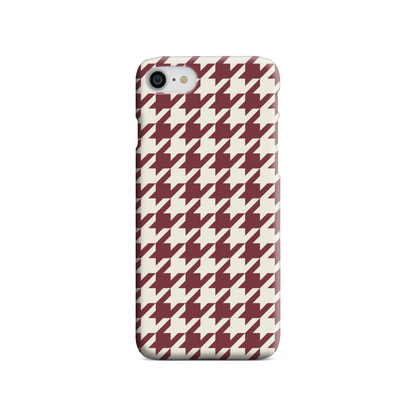 Burgundy Houndstooth Slim Phone Case