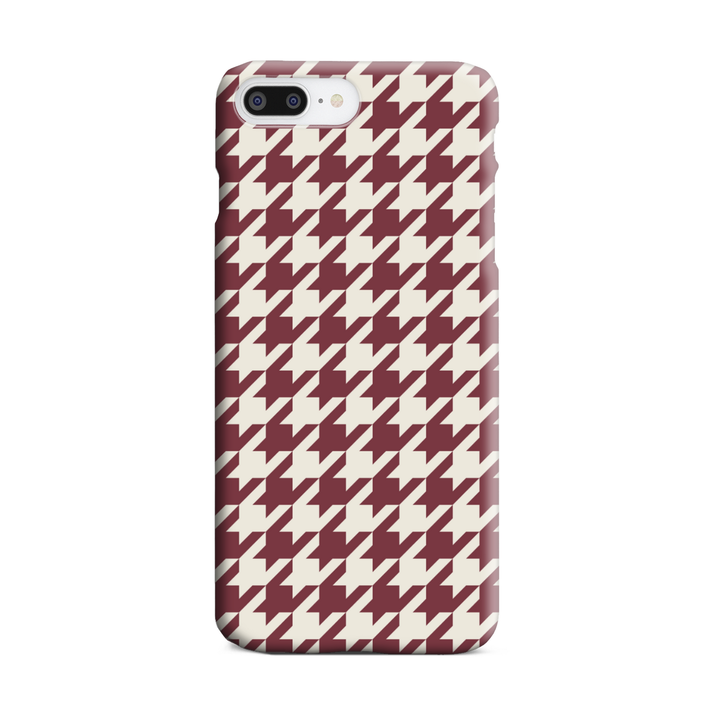 Burgundy Houndstooth Slim Phone Case