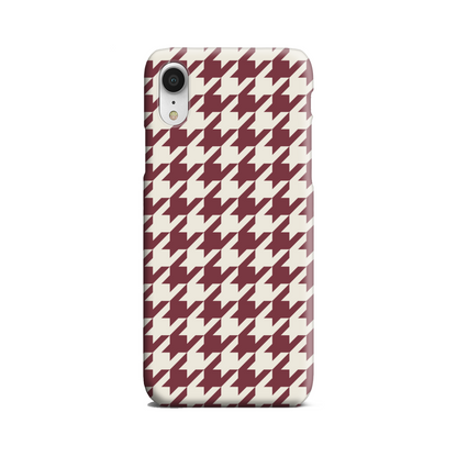 Burgundy Houndstooth Slim Phone Case