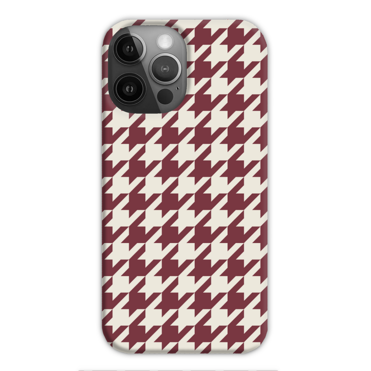 Burgundy Houndstooth Slim Phone Case