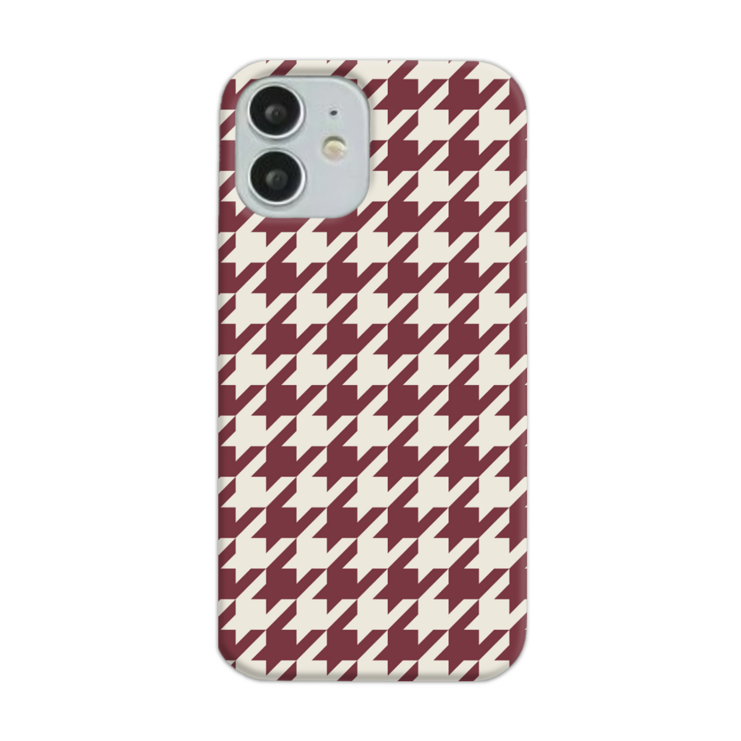 Burgundy Houndstooth Slim Phone Case