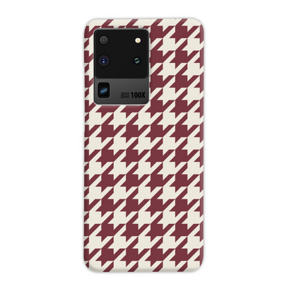 Burgundy Houndstooth Slim Phone Case