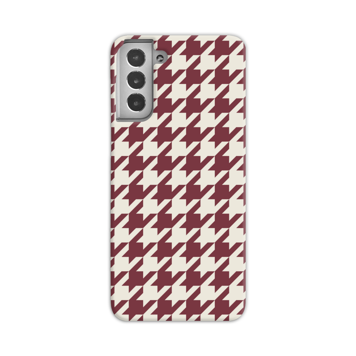 Burgundy Houndstooth Slim Phone Case