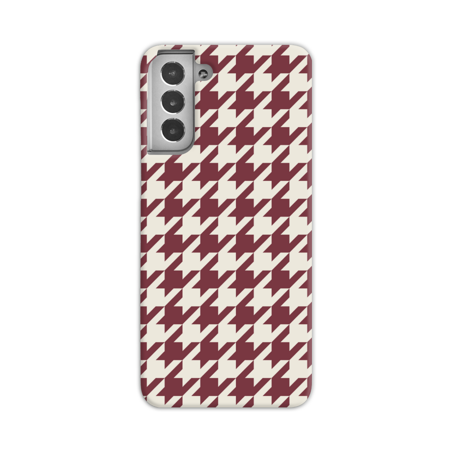 Burgundy Houndstooth Slim Phone Case