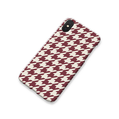 Burgundy Houndstooth Slim Phone Case