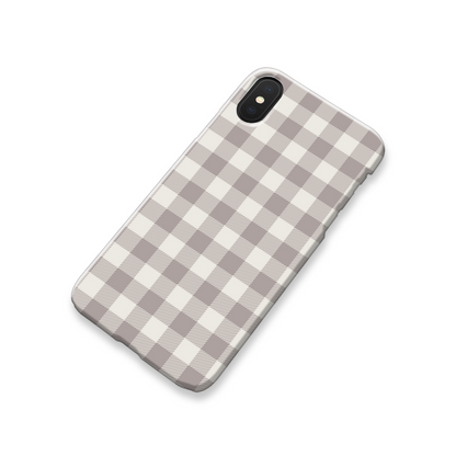 Natural Check Slim Phone Case