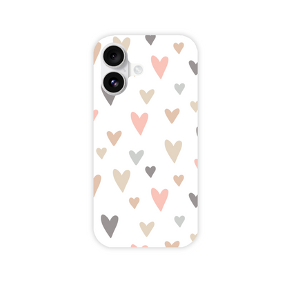 Neutral Hearts Slim Phone Case