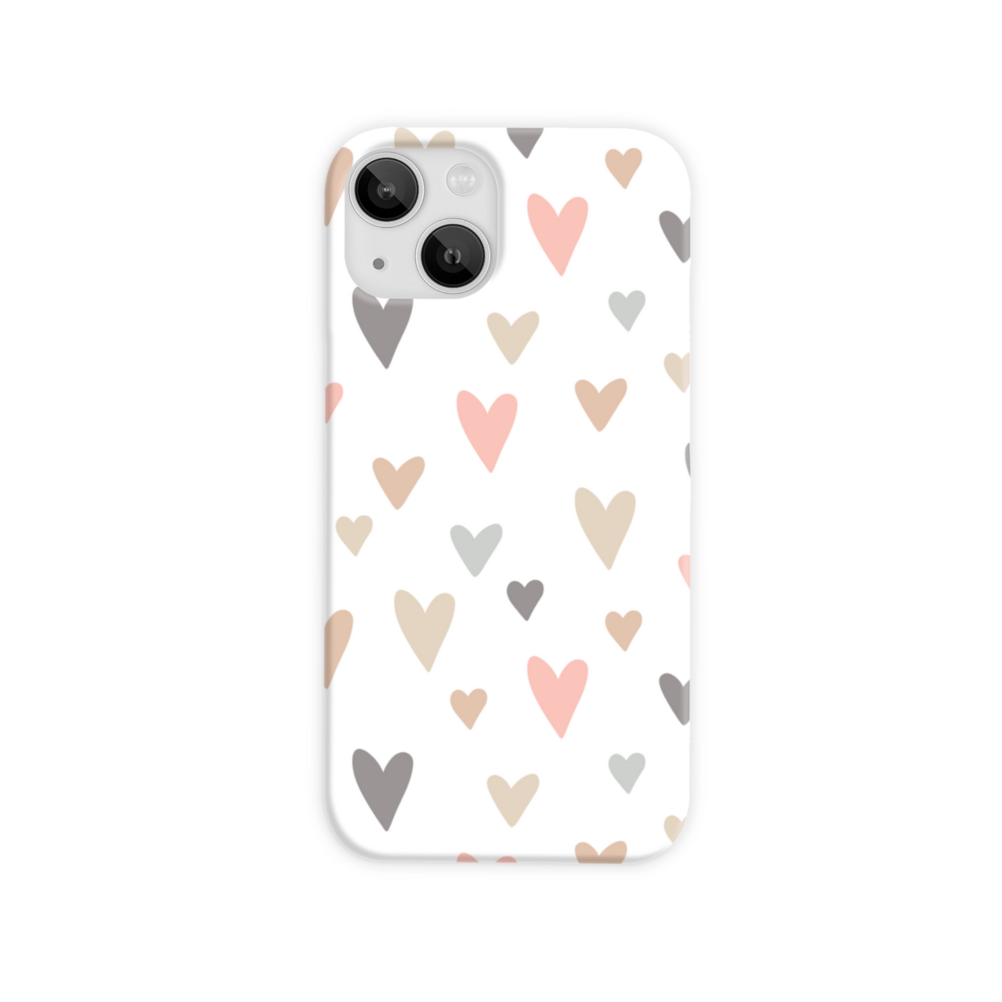 Neutral Hearts Slim Phone Case