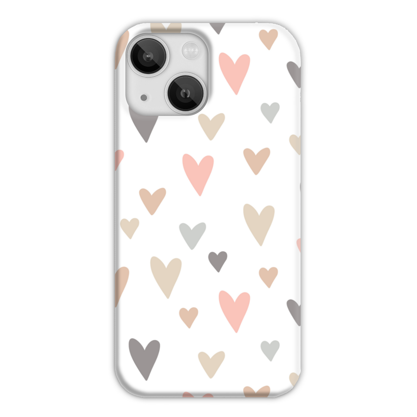 Neutral Hearts Slim Phone Case