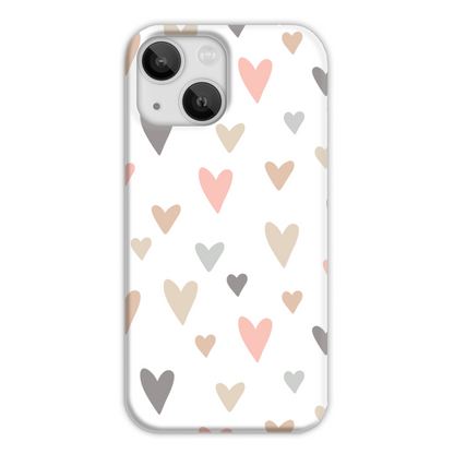 Neutral Hearts Slim Phone Case
