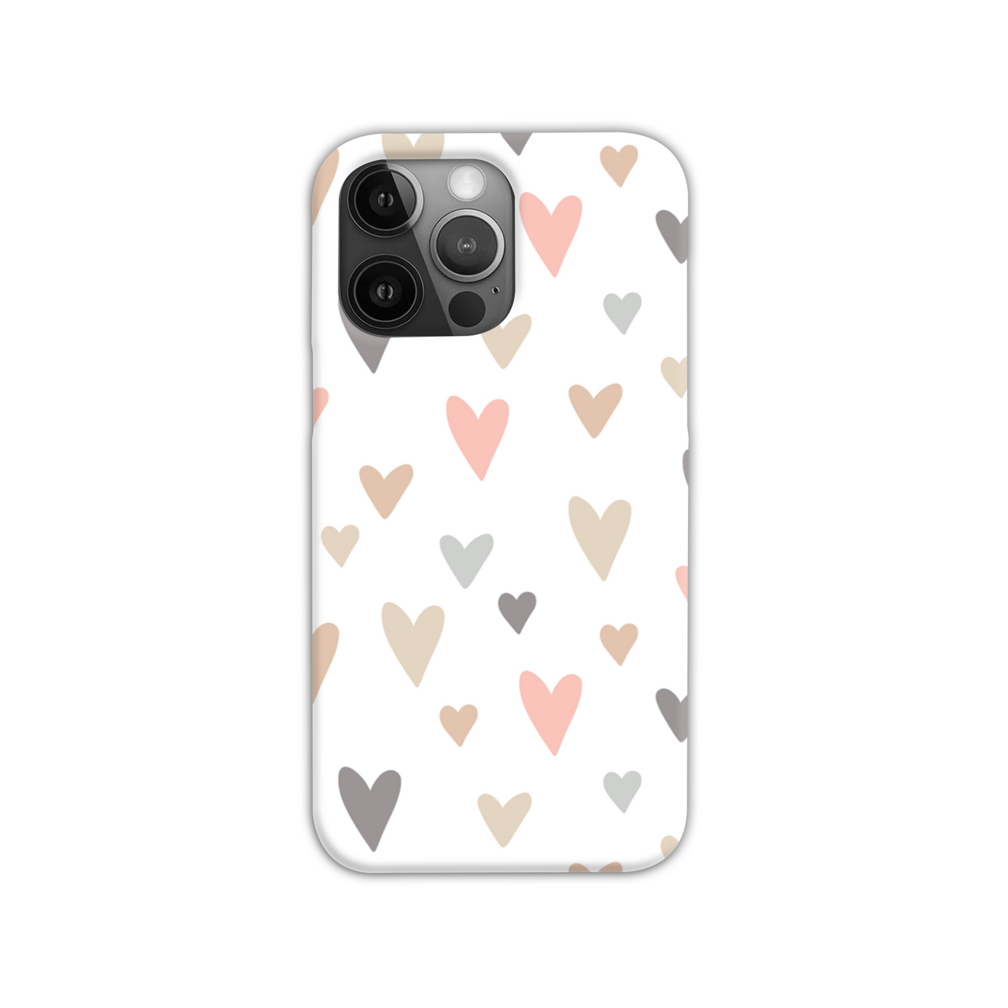 Neutral Hearts Slim Phone Case