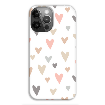 Neutral Hearts Slim Phone Case