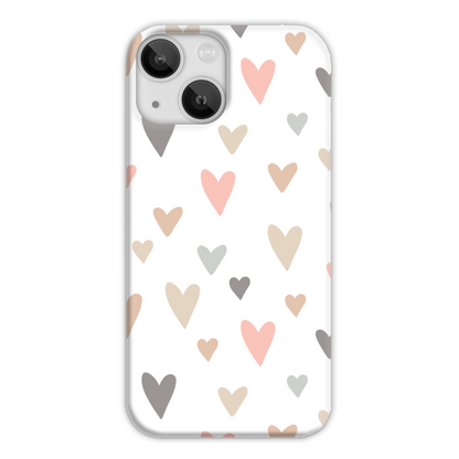 Neutral Hearts Slim Phone Case
