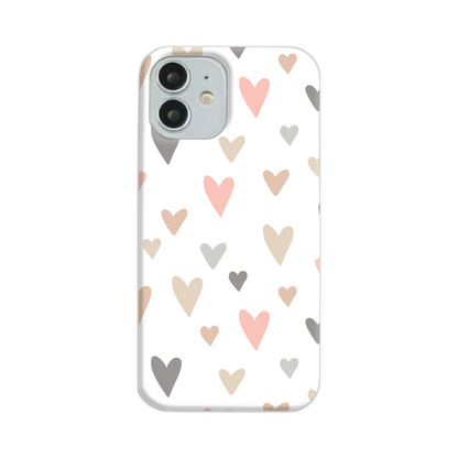Neutral Hearts Slim Phone Case